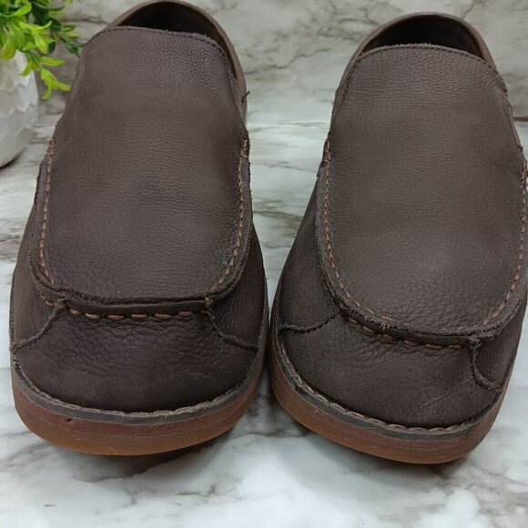 Timberland Men\'s Brown Leather Ortholite Slip On Loafers Size 13 main image 9